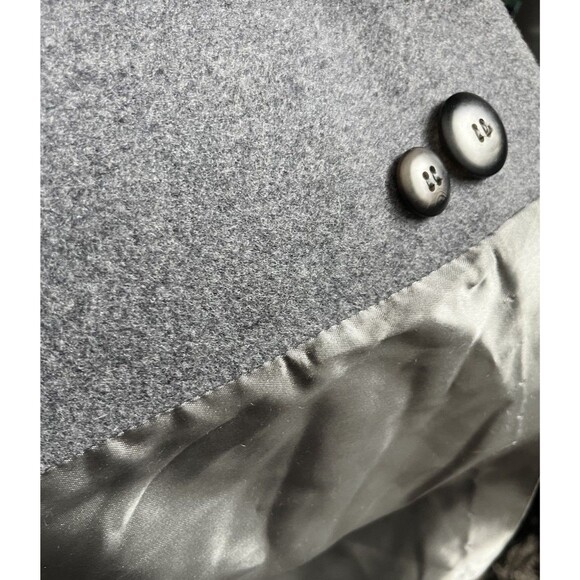 Vtg Pendleton Women's L 100% Virgin Wool Double Breasted Long Overcoat USA -Gray - Picture 14 of 14